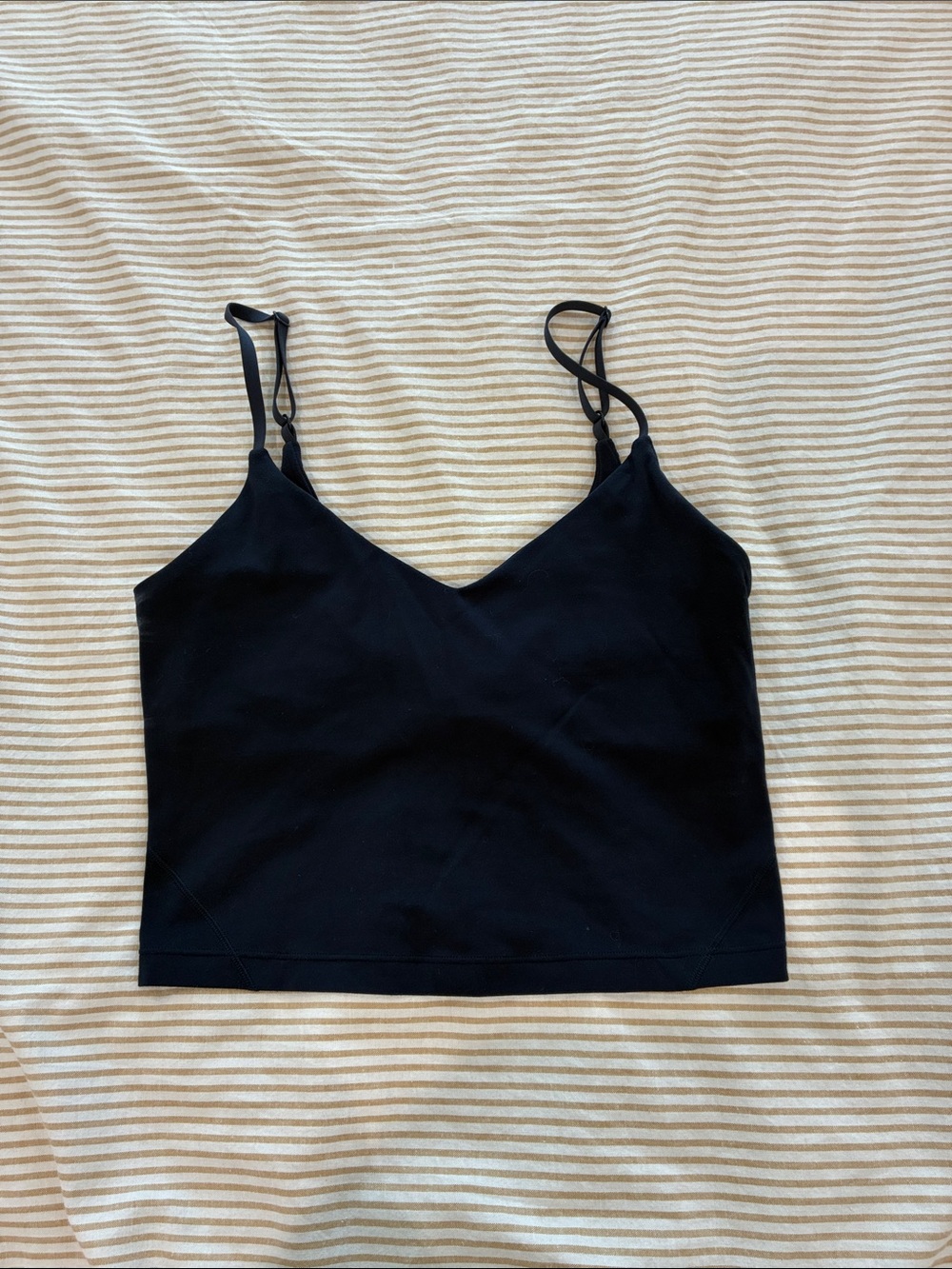 lululemon aligned cropped navy cami